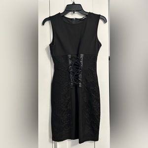 Black Front Ties Dress Size 1